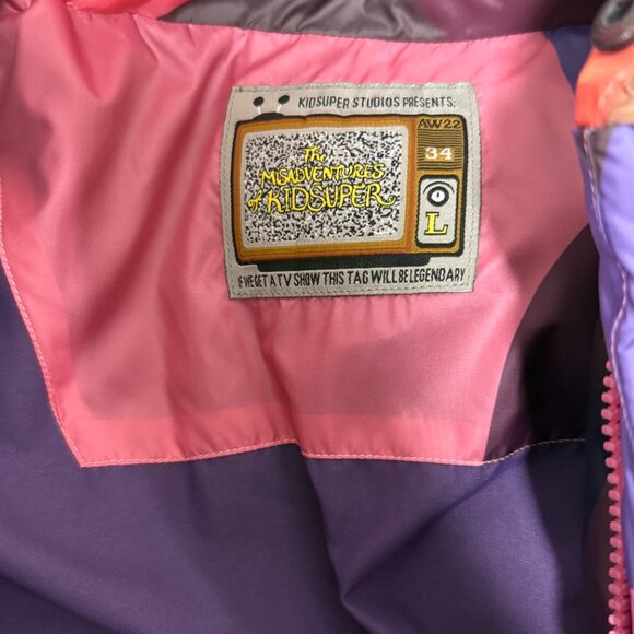 Spring/Summer 2023 KidSuper Passion Fruit Kissing Puffer Winter Jacket Size L - Picture 3 of 5